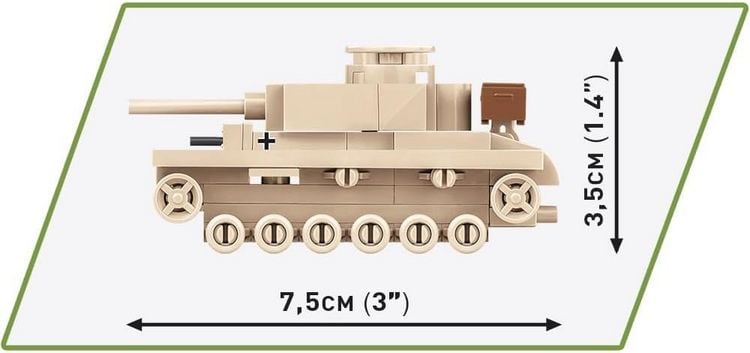 Produktbild: COBI Historical Collection 3090 - Panzer III Ausf.L, WWII, 1:72 Bausatz, 82 Klemmbausteine