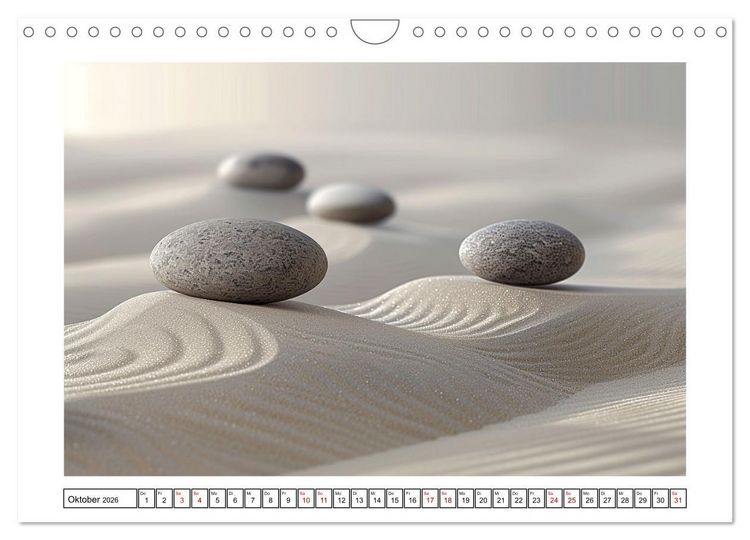 Produktbild: Augenmeditation im Zen Garten (Wandkalender 2026 DIN A4 quer), CALVENDO Monatskalender