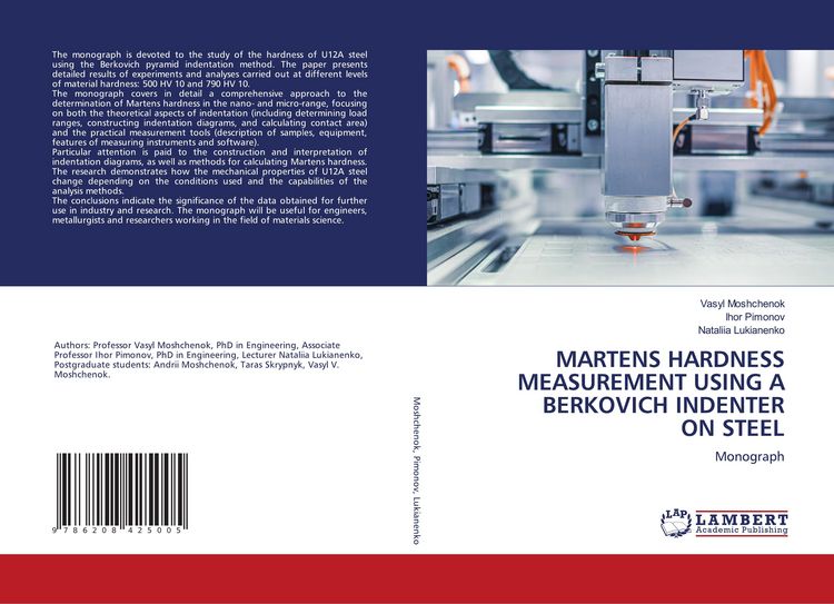 Produktbild: Martens Hardness Measurement Using a Berkovich Indenter On Steel