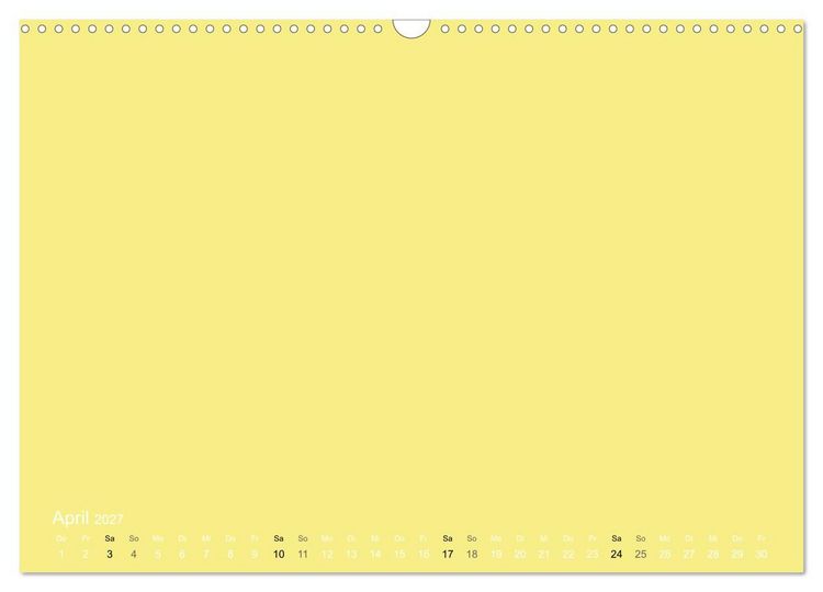 Produktbild: Bastelkalender - Gelb (Wandkalender 2027 DIN A3 quer), CALVENDO Monatskalender