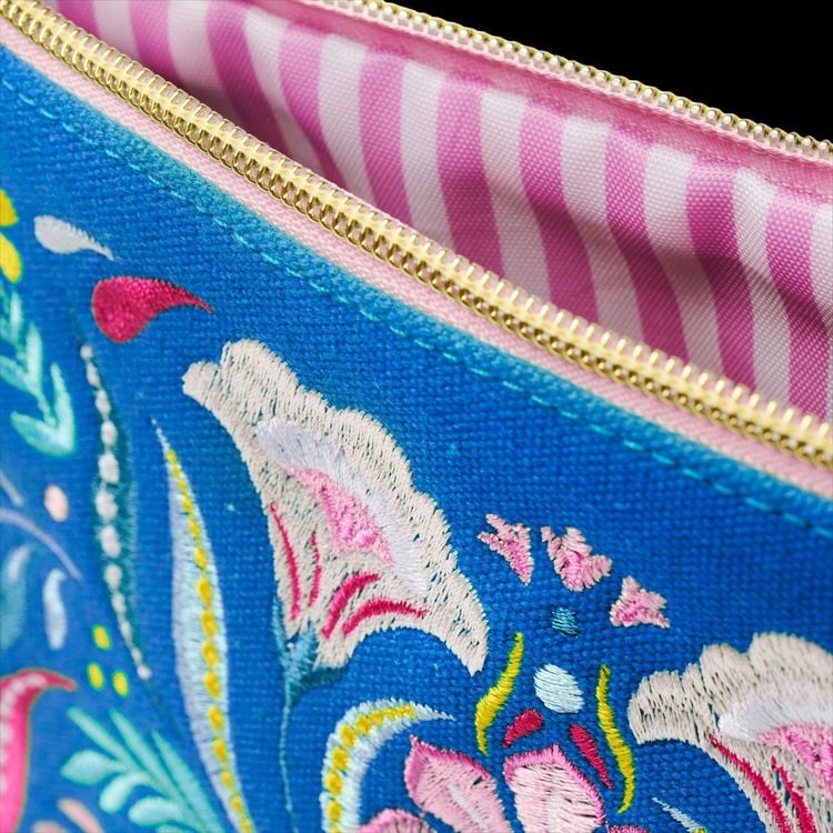 Produktbild: Fiesta del Sol Accessoirestasche bestickt, 18 x 24 cm, k&ouml;nigsblau