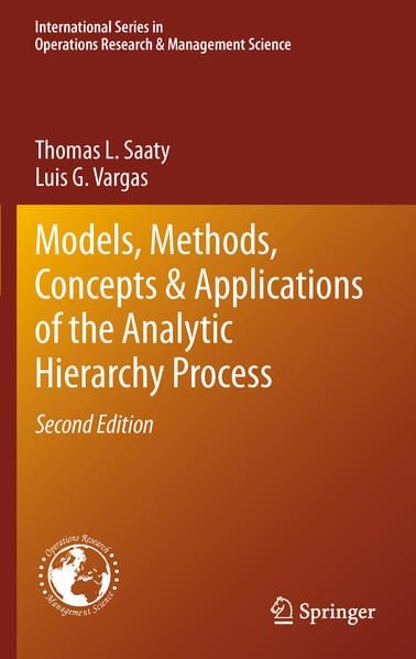 Produktbild: Models, Methods, Concepts & Applications of the Analytic Hierarchy Process