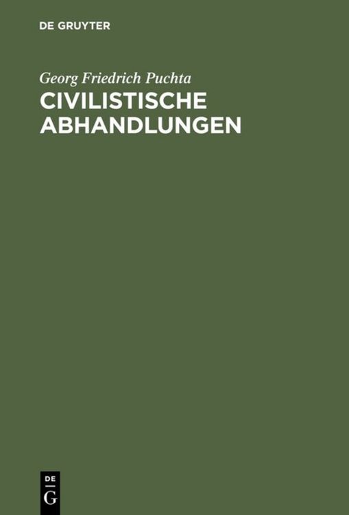 Produktbild: Civilistische Abhandlungen
