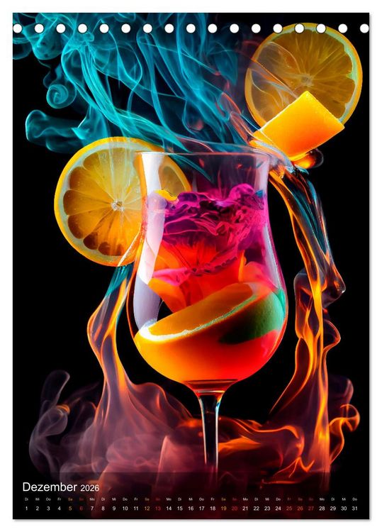 Produktbild: Cocktails - Bew&auml;hrter Genuss neu interpretiert (Tischkalender 2026 DIN A5 hoch), CALVENDO Monatskalender