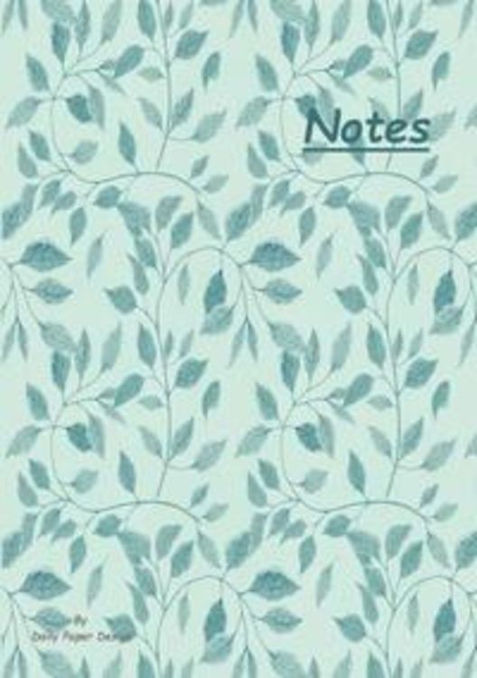 Produktbild: Notizbuch A5 dotted [Blue Leaves &ndash; Blaue Bl&auml;tter] Softcover von Daily Paper Design | 80 Seiten | als Tagebuch, Bullet Journal, Notizheft &amp; aus nac
