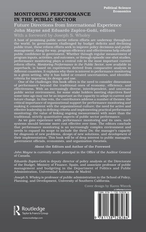 Produktbild: Monitoring Performance in the Public Sector