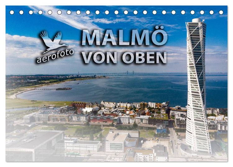 Produktbild: Malm&ouml; von oben (Tischkalender 2026 DIN A5 quer), CALVENDO Monatskalender