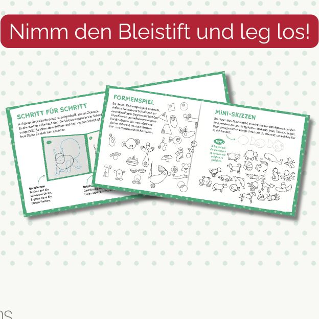 Produktbild: Die Kunst des Zeichnens f&uuml;r Kinder Zickzack-Zeichenkarten