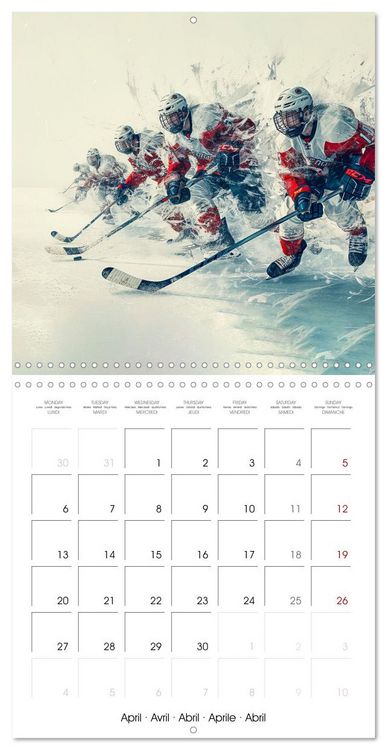 Produktbild: THE SPIRIT OF ICE HOCKEY (Wall Calendar 2026 12 &times; 12 Inch) CALVENDO 12 Month Wall Calendar