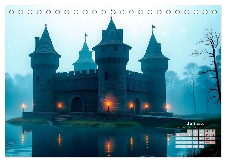 Produktbild: Burgen der Legenden (Tischkalender 2026 DIN A5 quer), CALVENDO Monatskalender