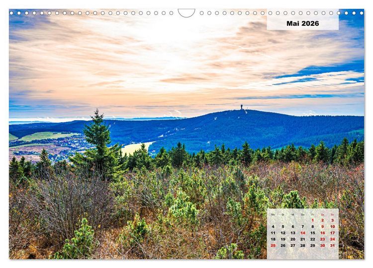 Produktbild: Oberwiesenthal und der Fichtelberg im Erzgebirge (Wandkalender 2026 DIN A3 quer), CALVENDO Monatskalender