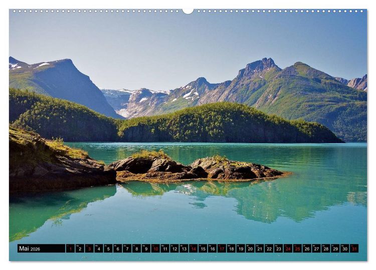 Produktbild: Norwegen - Im Land der Sagen, Mythen und Trolle (hochwertiger Premium Wandkalender 2026 DIN A2 quer), Kunstdruck in Hochglanz