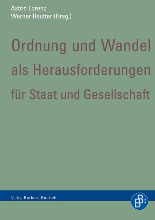 Produktbild: Ordnung und Wandel als Herausforderungen f&uuml;r Staat und Gesellschaft