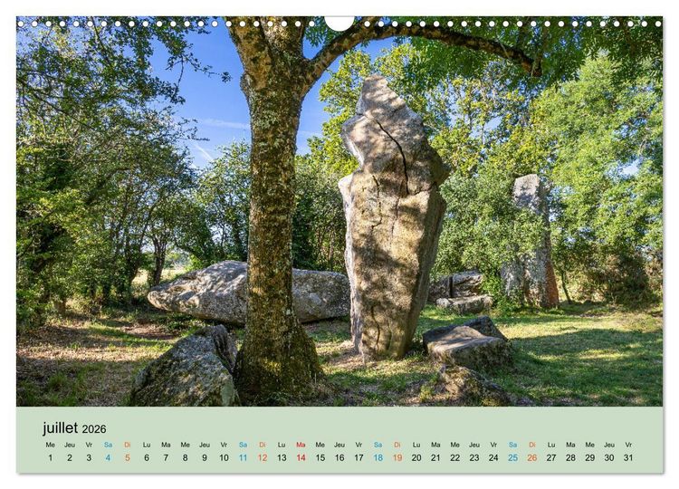 Produktbild: M&eacute;galithes myst&eacute;rieux (Calendrier mural 2026 DIN A3 vertical), CALVENDO calendrier mensuel