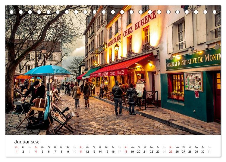 Produktbild: Paris, s'il vous pla&icirc;t! (Tischkalender 2026 DIN A5 quer), CALVENDO Monatskalender