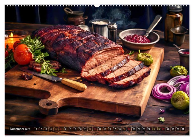 Produktbild: BBQ Feuerzauber - Grillkalender (hochwertiger Premium Wandkalender 2026 DIN A2 quer), Kunstdruck in Hochglanz