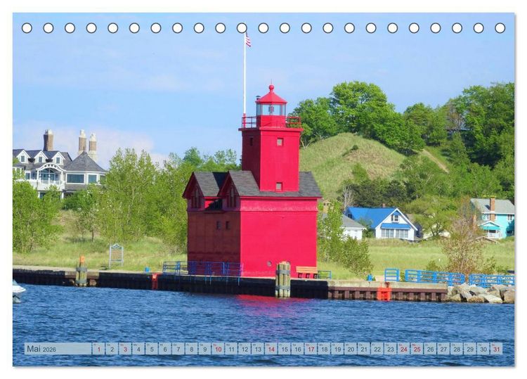 Produktbild: Lake Superior & Lake Michigan (Tischkalender 2026 DIN A5 quer), CALVENDO Monatskalender