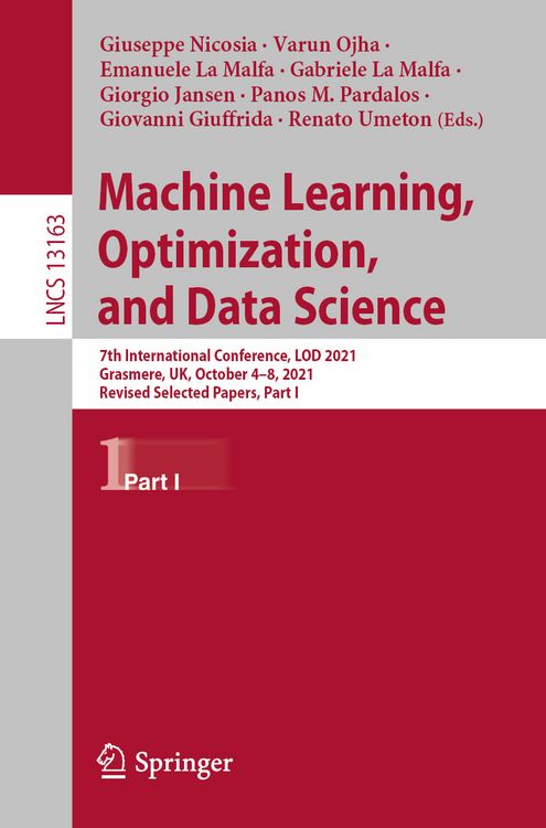 Produktbild: Machine Learning, Optimization, and Data Science