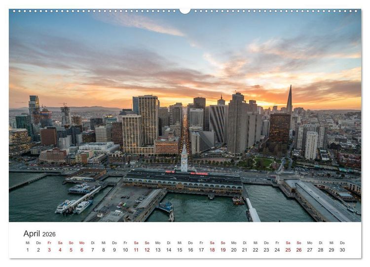 Produktbild: San Francisco - Die Heimat der Golden Gate Bridge. (hochwertiger Premium Wandkalender 2026 DIN A2 quer), Kunstdruck in Hochglanz