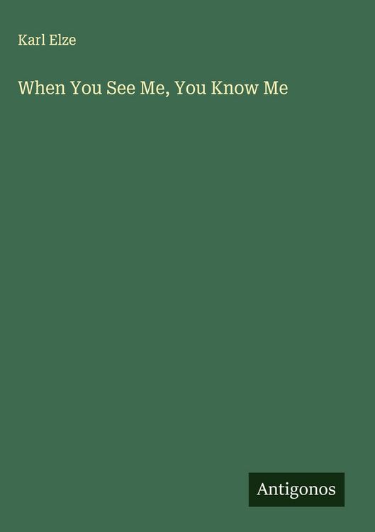 Produktbild: When You See Me, You Know Me