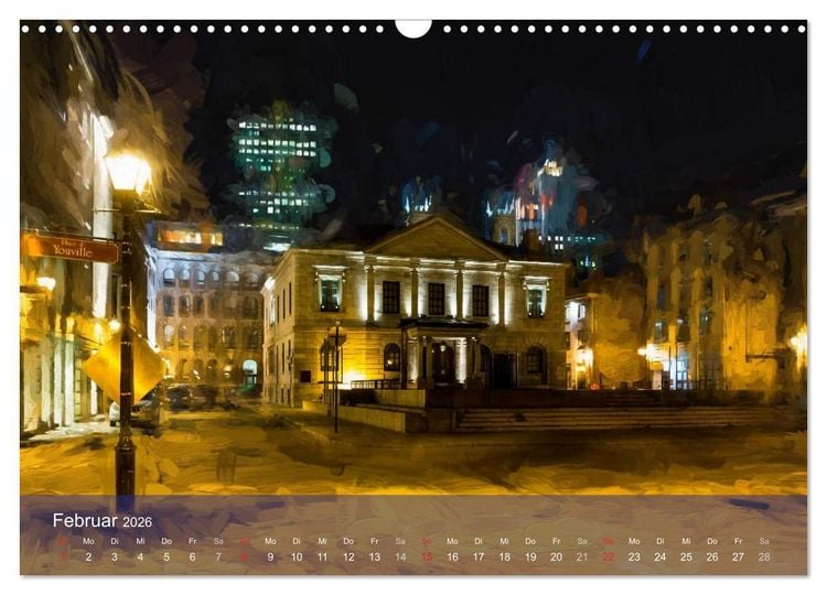 Produktbild: Montreal bei Nacht (Wandkalender 2026 DIN A3 quer), CALVENDO Monatskalender