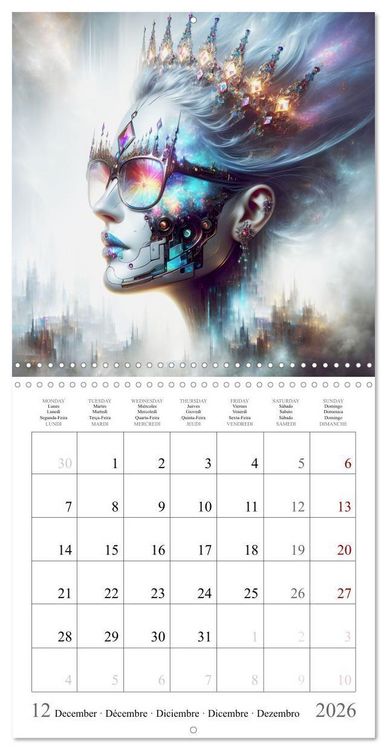Produktbild: Cyborg Beauties (Wall Calendar 2026 12 &times; 12 Inch) CALVENDO 12 Month Wall Calendar