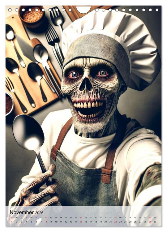 Produktbild: Zombie Selfies - Ein humorvoller Blick auf das untote Dasein (Wandkalender 2026 DIN A4 hoch), CALVENDO Monatskalender