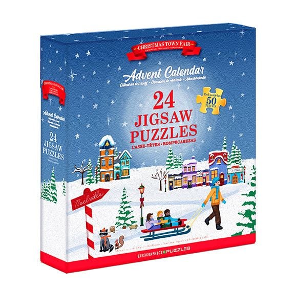 Produktbild: Puzzle Adventskalender - Christmas Town Fair