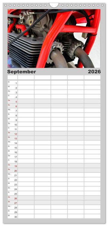 Produktbild: Familienplaner 2026 - Ducati 500 Sport Desmo mit 5 Spalten (Wandkalender, 21 x 45 cm) CALVENDO
