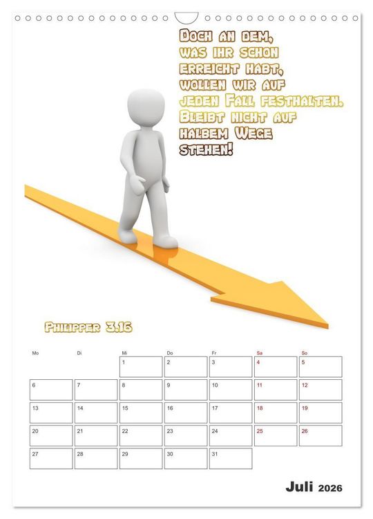 Produktbild: drei.sechzehn - Der Jesus Kalender (Wandkalender 2026 DIN A3 hoch), CALVENDO Monatskalender