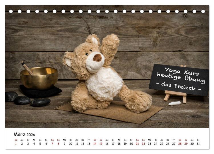 Produktbild: Eddy, der Teddy (Tischkalender 2026 DIN A5 quer), CALVENDO Monatskalender