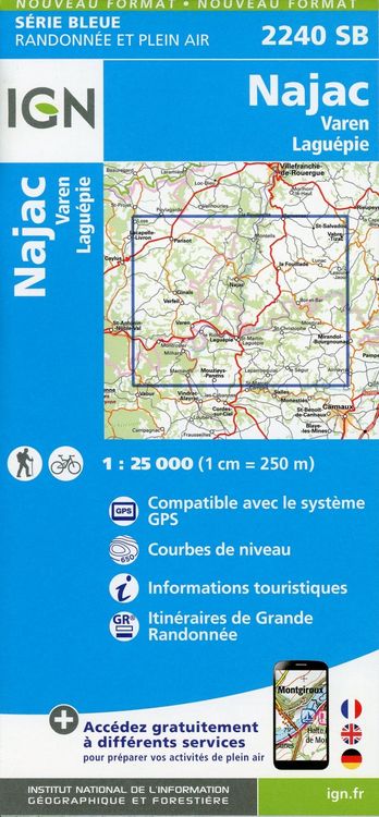 Produktbild: Najac.Varen-Lagu&eacute;pie 1:25 000