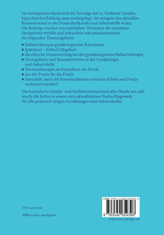 Produktbild: Gie&szlig;ener Gyn&auml;kologische Fortbildung 1999
