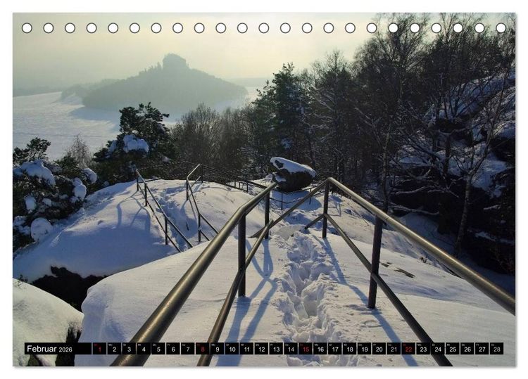 Produktbild: Elbsandsteingebirge (Tischkalender 2026 DIN A5 quer), CALVENDO Monatskalender