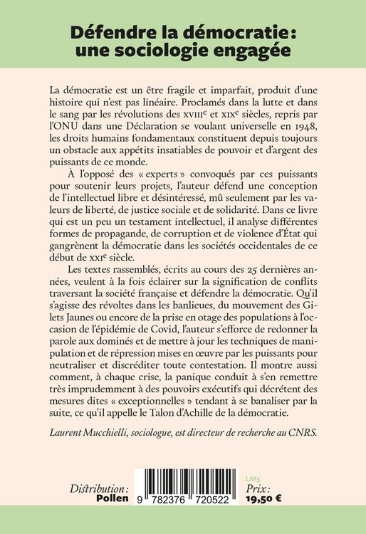 Produktbild: Defendre democratie sociologie