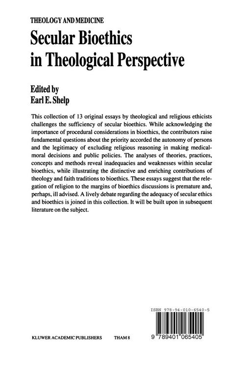 Produktbild: Secular Bioethics in Theological Perspective