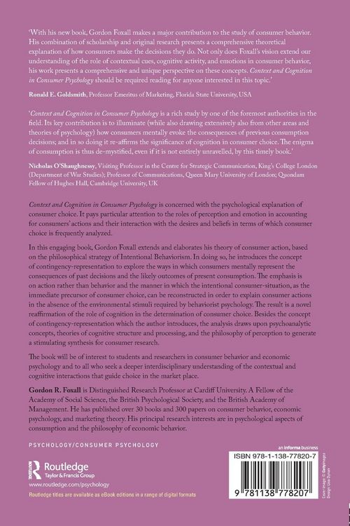 Produktbild: Context and Cognition in Consumer Psychology