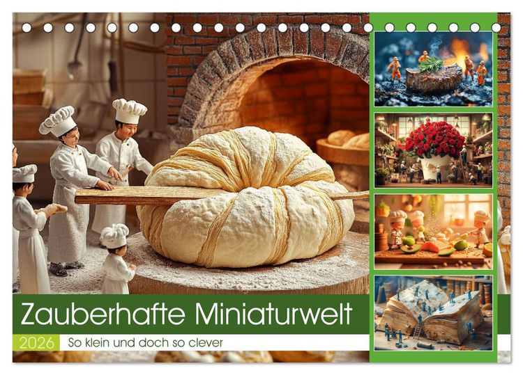 Produktbild: Zauberhafte Miniaturwelt (Tischkalender 2026 DIN A5 quer), CALVENDO Monatskalender