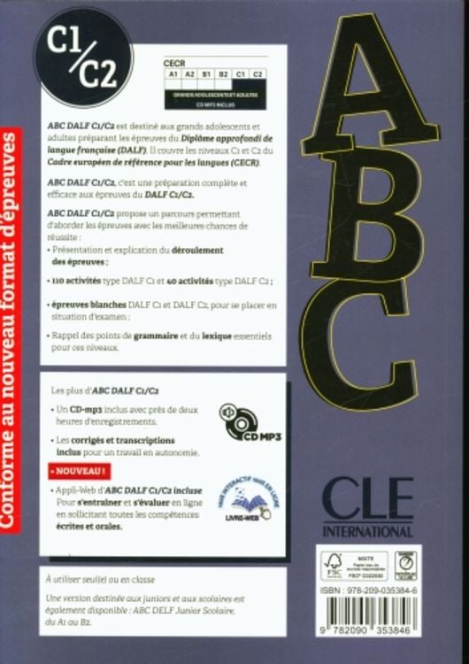 ABC DALF: Niveaux C1/C2 + CD' - 'Französisch' Schulbuch -  '978-2-09-035384-6'