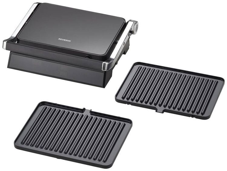 Produktbild: Severin SEVINI Comfort KG2399 Kontaktgrill Schwarz/Silber