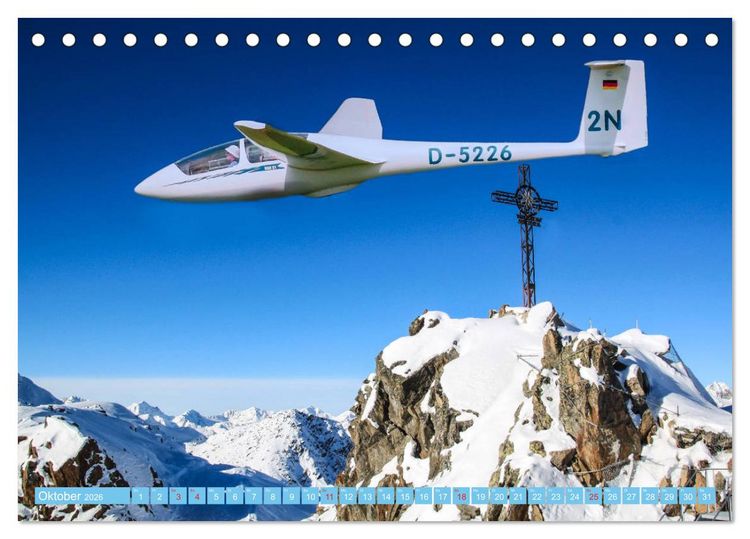 Produktbild: Segelflug - Den Traum vom Fliegen erf&uuml;llen (Tischkalender 2026 DIN A5 quer), CALVENDO Monatskalender