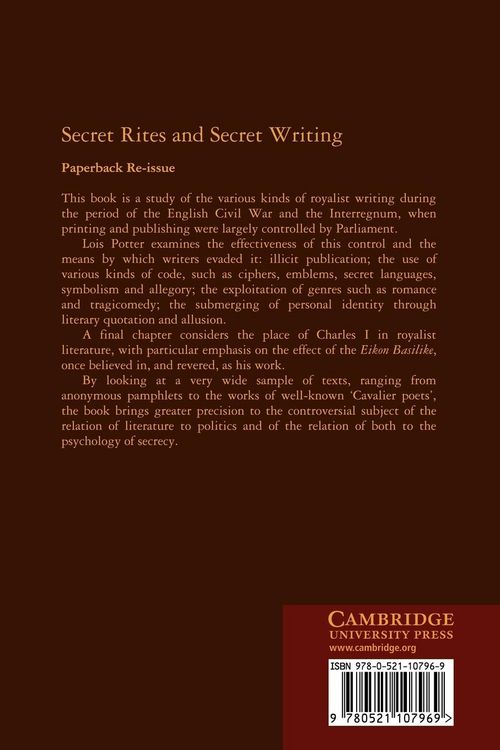 Produktbild: Secret Rites and Secret Writing