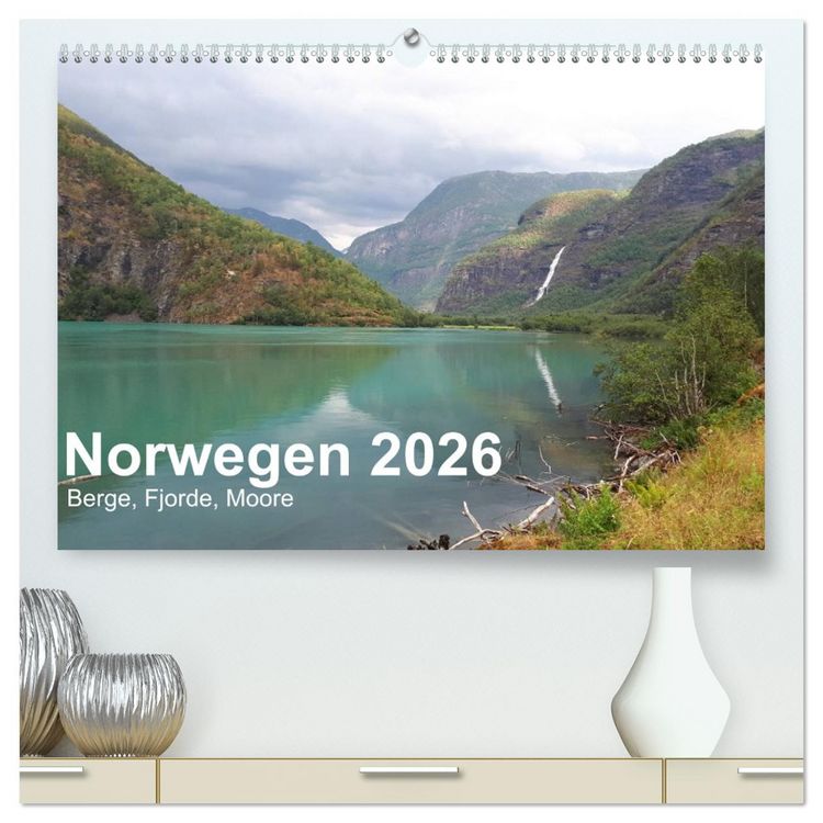 Produktbild: Norwegen 2026 - Berge, Fjorde, Moore (hochwertiger Premium Wandkalender 2026 DIN A2 quer), Kunstdruck in Hochglanz