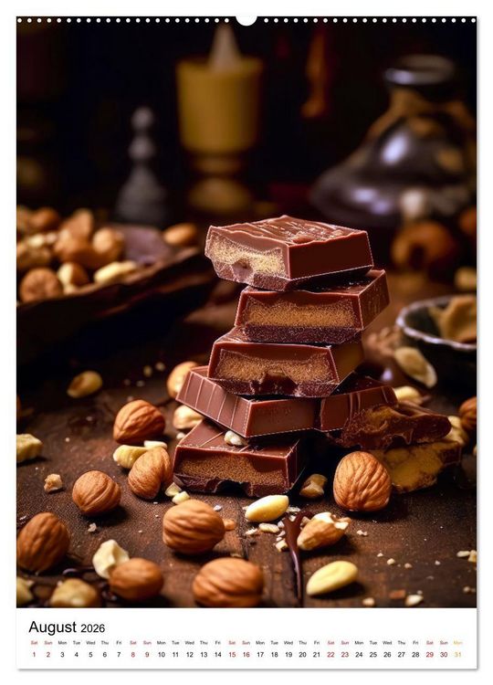 Produktbild: Choco Delight (High Quality Premium Wall Calendar 2026 DIN A2 portrait),CALVENDO 12 Month Wall Calendar