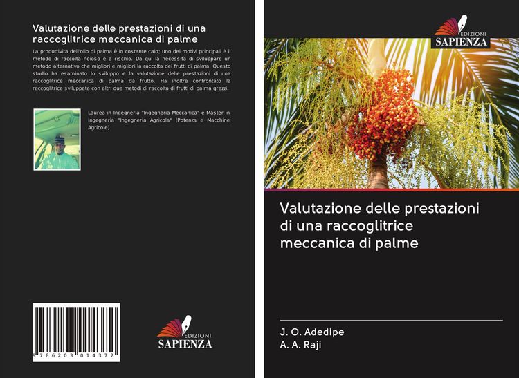 Produktbild: Valutazione delle prestazioni di una raccoglitrice meccanica di palme