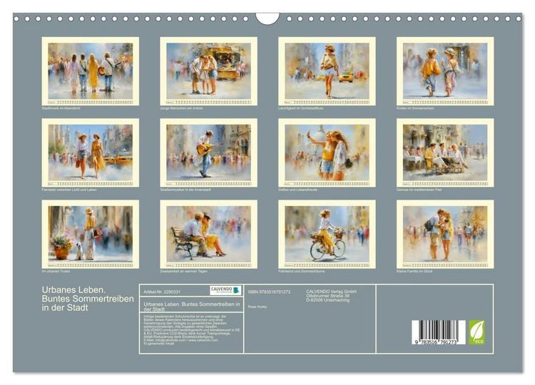 Produktbild: Urbanes Leben. Buntes Sommertreiben in der Stadt (Wandkalender 2027 DIN A3 quer), CALVENDO Monatskalender