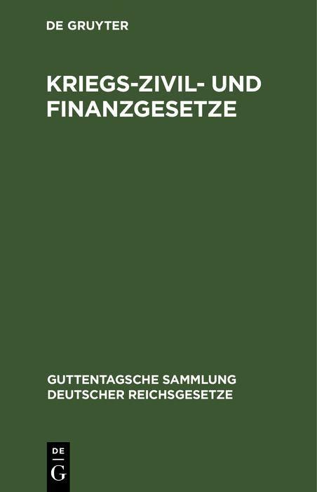 Produktbild: Kriegs-Zivil- und Finanzgesetze