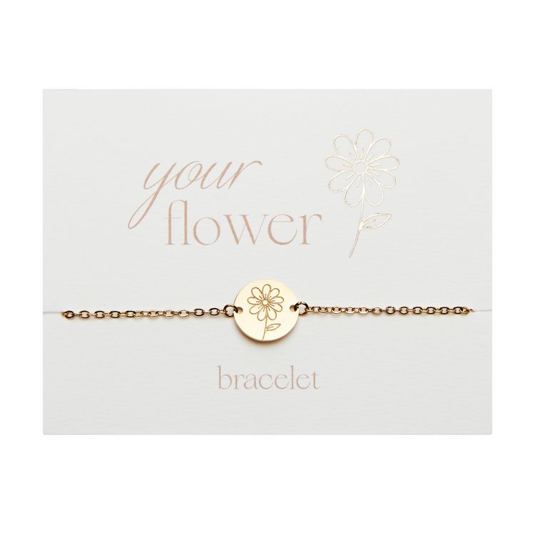 Produktbild: Armband - "Your Flower" vergoldet - G&auml;nsebl&uuml;mchen