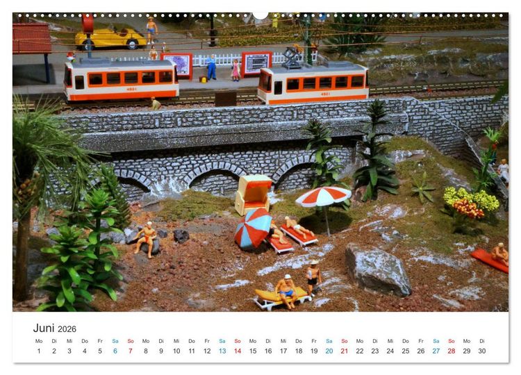 Produktbild: Miniaturbahnen international (hochwertiger Premium Wandkalender 2026 DIN A2 quer), Kunstdruck in Hochglanz