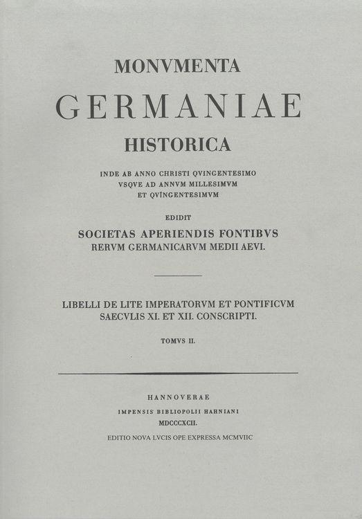 Produktbild: Libelli de lite imperatorum et pontificum saec. XI. et XII. conscripti